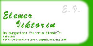 elemer viktorin business card